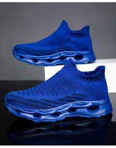 Hiking Shoes Men's Sports Running Black Running Shoes Breathable Mesh Women Lightweight Shock-absorbing Tennis Shoes Large Size