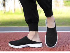 Men Slippers Summer Mesh Breathable Home Indoor Slippers Men Thick Bottom Slides Fashion Couple Walking Shoes Chanclas Hombre