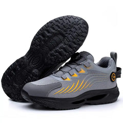 ZLMY Rotating Button Safety Shoes Men Steel Toe Sneakers Air Cushion Work Shoes Man Puncture Proof Work Safety Boots Protective