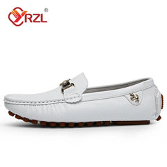 YRZL Men's Loafers Dress Office Shoes Men PU Leather Casual Shoes Lightweight Breathable Comfortable Slip on Driving Shoes Men