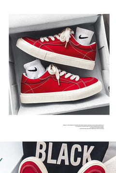 Men Skateboarding Shoes Canvas Thick Bottom Platform Shoes Comfortable Breathable Vulcanized Shoes Casual Sneakers Student Shoe