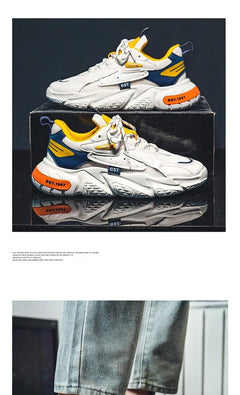 2025 Fashion and Comfortable Mesh Breathable Outsole Shoes Summer Hot Sale Mens Casual Shoes Thick Bottom Breathable Sneaker