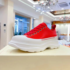 Handcrafted Leather Casual Sneakers Man Platform Trainers Unisex Originality Flat Loafers Men's Footwear