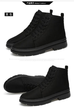 Men Boots Elevator Shoes Hidden Heels Canvas Heightening Shoes For Man Hidden Heels Increase Insole 10CM 8CM Sports Height Shoes