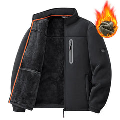 Men's Outdoor Fleece Jacket Autumn Winter Thickened Polar Fleece with Added Insulation New Season Warm Casual Coat