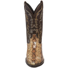 Snake Pattern Cowboy Boots Men Handmade Mid-calf Mens Boots Retro Pointed-top Western Boots Plus Size 38-48 Unisex Shoes Botas