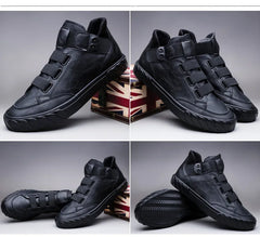 Fashion Shoes New Men's  Black High Top Casual Shoes Men Wear-resisting Loafers Designer Leisure Vulcanized shoes 2023