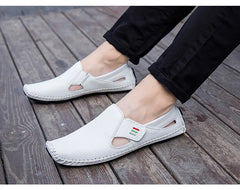 Men's Moccasins Summer Walking Breathable Casual Shoes Flat Shoes