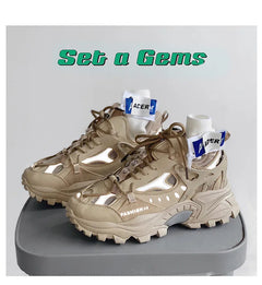 Men's Vulcanized Shoes Luxury Sneakers Harajuku Chunky Sneakers Autumn Running Footwear Male High Fashion Zapatos Hombre
