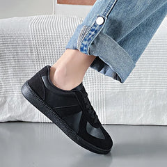 Luxury Designer Brand Women's Shoes 2025 Spring New Flat Casual Shoes PU Leather Breathable Fabric Comfortable Fashion Sneakers