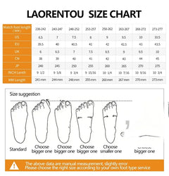 LAORENTOU leather male sandals casual beach shoes wear non-slip sandals and sliers cowhide