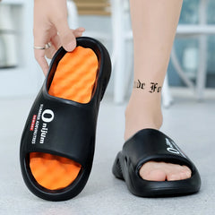 Men Slippers 2024 Summer New Platform Slides Sandals EVA Soft-sole Men Shoes Indoor Outdoor Walking Beach Shoes Flip Flops