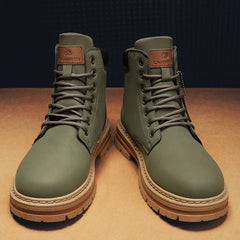 2026 Winter Ankle Boots Men's Boots Outdoor Yellow Boots Classic Design High Top Men Casual Shoes Botas Para Hombre