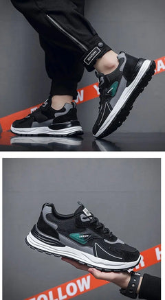 Fashion Men Shoes Versatile Mesh Men Sneakers Brand Breathable Running Shoes Anti-Slip Platform Sport Shoes Male Tenis Masculino