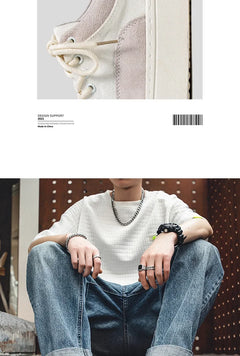 Korean Fashion Casual Canvas Sneakers Men Harajuku Platform Canvas Shoes Man Breathable Men's Vulcanized Shoes Zapatos De Lona