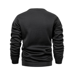 Men's Warm Crew Neck Sweatshirt Fleece Lined Thermal Pullover Autumn Winter Fashion Casual Sweater Loose Knit Long Sleeve Hoodie