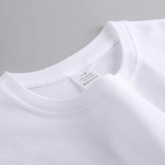 Heavy Cotton Men's Long Sleeve T Shirt Solid Color Cotton Bottom Shirt Half Sleeve 100% Cotton T Shirt Korean Tee