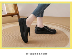 Top quality front zip red loafers woman slip-on geunine leather shoes designer womens oxford sneakers plus size female shoe