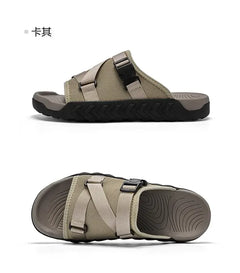 Men's Thick Soled Round Toe Fashionable Slippers Women's Comfortable Breathable Casual, Wear-resistant Sandals Summer Slippers
