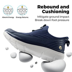 Fitville Wide Men'S Slip-On Running Shoes Lightweight Breathable Outdoor Casual Sports Walking Shoes Sneakers For Swollen Feet