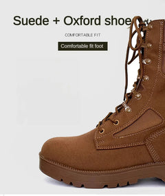 New Brand Leather Man Tactical Combat Boots Men Outdoor Hiking Desert Boots Breathable Male Ankle Boots