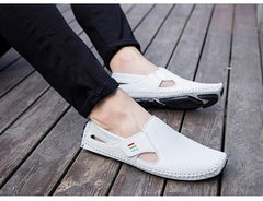 Men's Moccasins Summer Walking Breathable Casual Shoes Flat Shoes