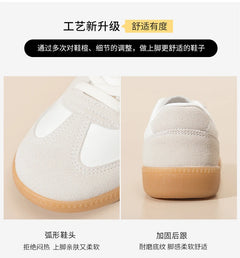Luxury Designer Brand Women's Shoes 2025 Spring New Flat Casual Shoes PU Leather Breathable Fabric Comfortable Fashion Sneakers