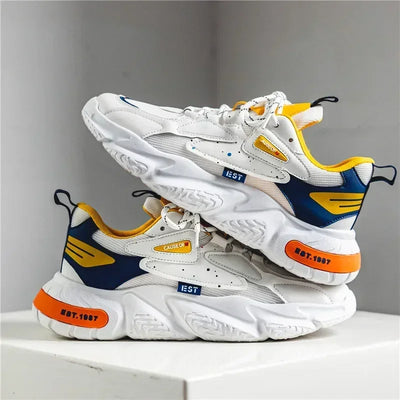 2025 Fashion and Comfortable Mesh Breathable Outsole Shoes Summer Hot Sale Mens Casual Shoes Thick Bottom Breathable Sneaker