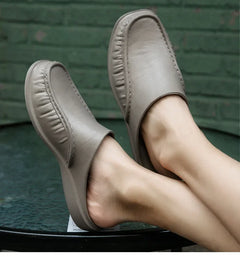 2025 Men Shoes EVA Slip on Flats Shoes Men's Slippers Men Walking Half Slipper Comfortable Soft Household Sandals