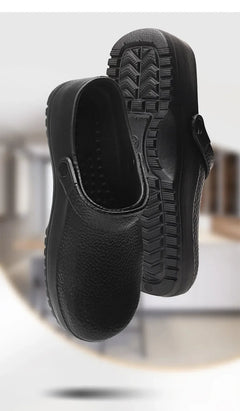 Litfun Summer Clogs Slippers For Men New Waterproof Oil-proof Kitchen Chef Shoes Outdoor Antiskid Garden Shoes EVA Beach Sandals