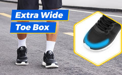 FitVille Men's Walking Shoes Wide Width Max Cushioning Lightweight Sneakers Casual Shoes for Plantar Fasciitis Pain Relief