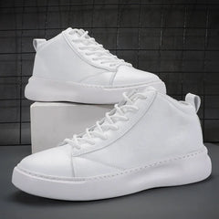 Shoes for Men Fashion Casual Sports Shoes Male Sneakers Trend Genuine Leather 2023 New Flat Running Shoes Large Size 39-46 White