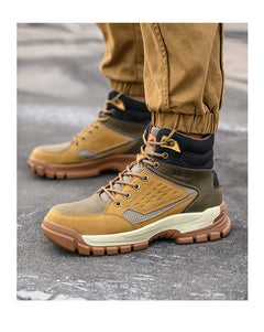 Outdoors Desert Boots Steel Toe Shoes Work Boots Indestructible Shoes Protective Boots Safety Shoes Combat Boots Puncture-Proof