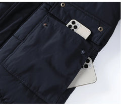 Men 2025 Winter New Windproof Fleece Warm Thick Jacket Parkas Coat Men Fashion Hooded Fur Collar Jacket Classic Casual Parka Men