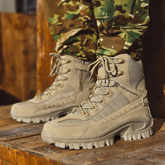 2024 New Winter Work boots Men's Desert Tactical Boots Outdoor Hiking Shoes Men's Leather Desert Combat Ankle Boots Plus Size