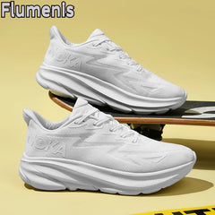 Men Sports Running Shoes Casual Carbon Plate Marathon Breathable Lightweight Women's Comfortable Athletic Nonskid Sneakers
