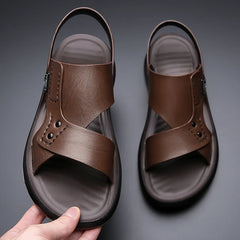 British Style Men's Outdoor Beach Shoes Summer Trend Thick Soled Wear-resistant Men's Oxford Shoes Breathable Casual Sandals