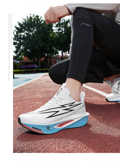 Running Shoes Marathon Carbon Board Air Cushion Men Sports Breathable Lightweight Women's Comfortable Athletic Nonskid Sneakers