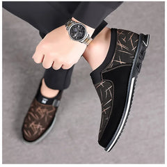 Business Men Leather Shoes for Men 2025 New Comfort Trend Flat Work Shoes Casual Moccasin Sneakers Slip on Big Size Male Loafers