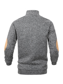 Spring Autumn Men's Casual Pullover Button Down Stand Collar Henley Polo Coats Long Sleeve Stand Collar Sweatshirts for Sport