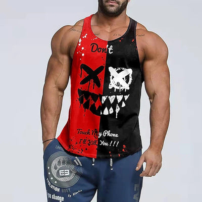 2024 New Men's Sleeveless Vest T-Shirt Sports Style Running Mountain Climbing Exercise Vest Breathable and Refreshing Men's Vest