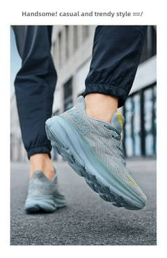 Men Sports Running Shoes Casual Carbon Plate Marathon Breathable Lightweight Women's Comfortable Athletic Nonskid Sneakers