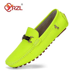 YRZL Men's Loafers Dress Office Shoes Men PU Leather Casual Shoes Lightweight Breathable Comfortable Slip on Driving Shoes Men