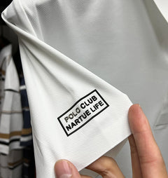 High End Brand New Summer Solid Color Silk Cotton High-quality Short Sleeved Polo Men's Fashionable Business Seamless Casual Top
