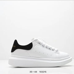 Fashionable Thick Bottomed Casual Shoes Leather Heightening Couple Sneakers Comfortable Breathable Low Top Sports Shoes