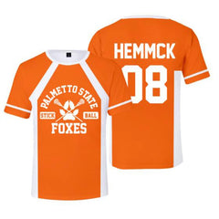 New The Foxhole Court Palmetto State Foxes Lacrosse Jersey Cosplay WILDS MINYARD 3D T-shirt Men/Women Graphic Tees Streetwear