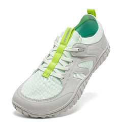 HOBIBEAR Wide Toe Running Sneakers Unisex Minimalist Mesh Breathable Shoes Artificial Leather Lace Up Walking Sneakers