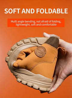 New 2024 Fashion Winter Velvet Work Safety Boots For Men Nail Proof Indestructible Waterproof Steel Toe Cap Male Sneakers
