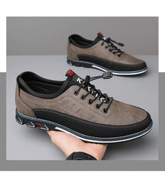 New Men's Leather Flat Casual Shoes Soft Sole Slip on Loafers Business Formal Shoes for Men Zapatos Casuales De Hombre Plus Size