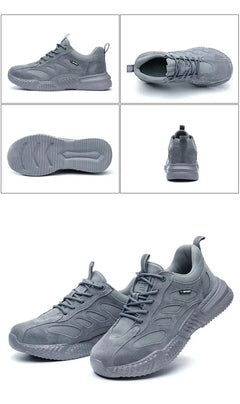 plastic toe cap safety shoes lightweight comfortable construction shoes for men protective work sneakers anti-slip work shoes